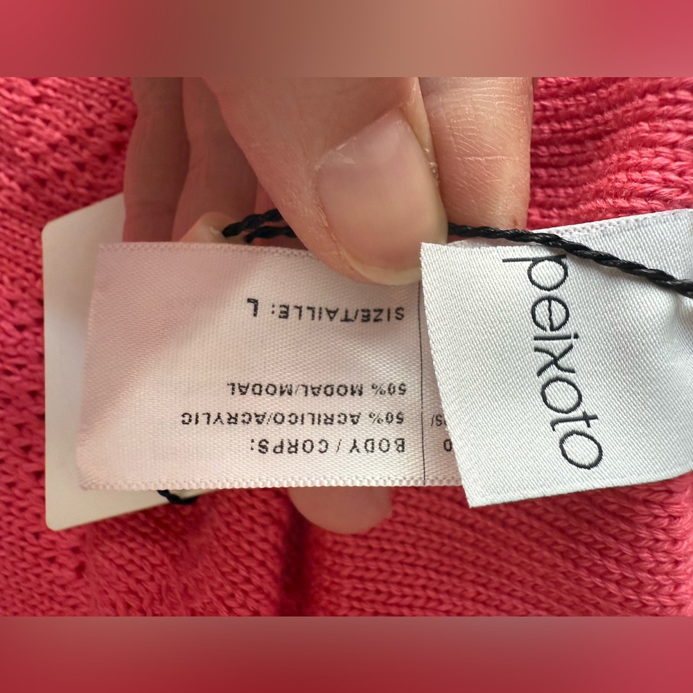 NWT Anthropologie Peixoto Leni Knit Midi Skirt Pink Sz Large - Picture 9 of 11
